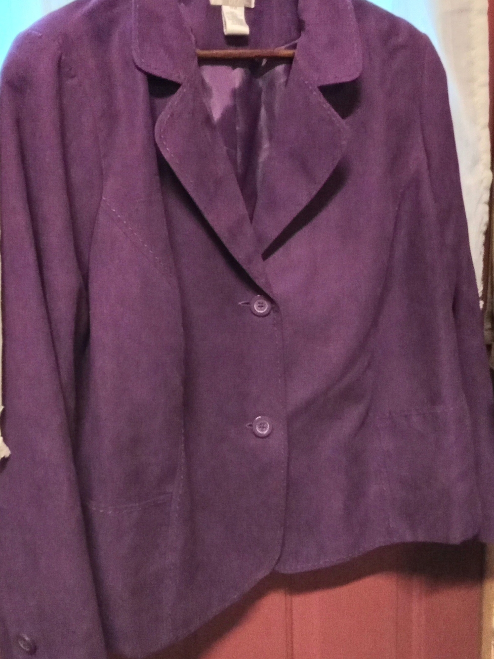 Studio Works Purple Faux Suede Blazer Jacket